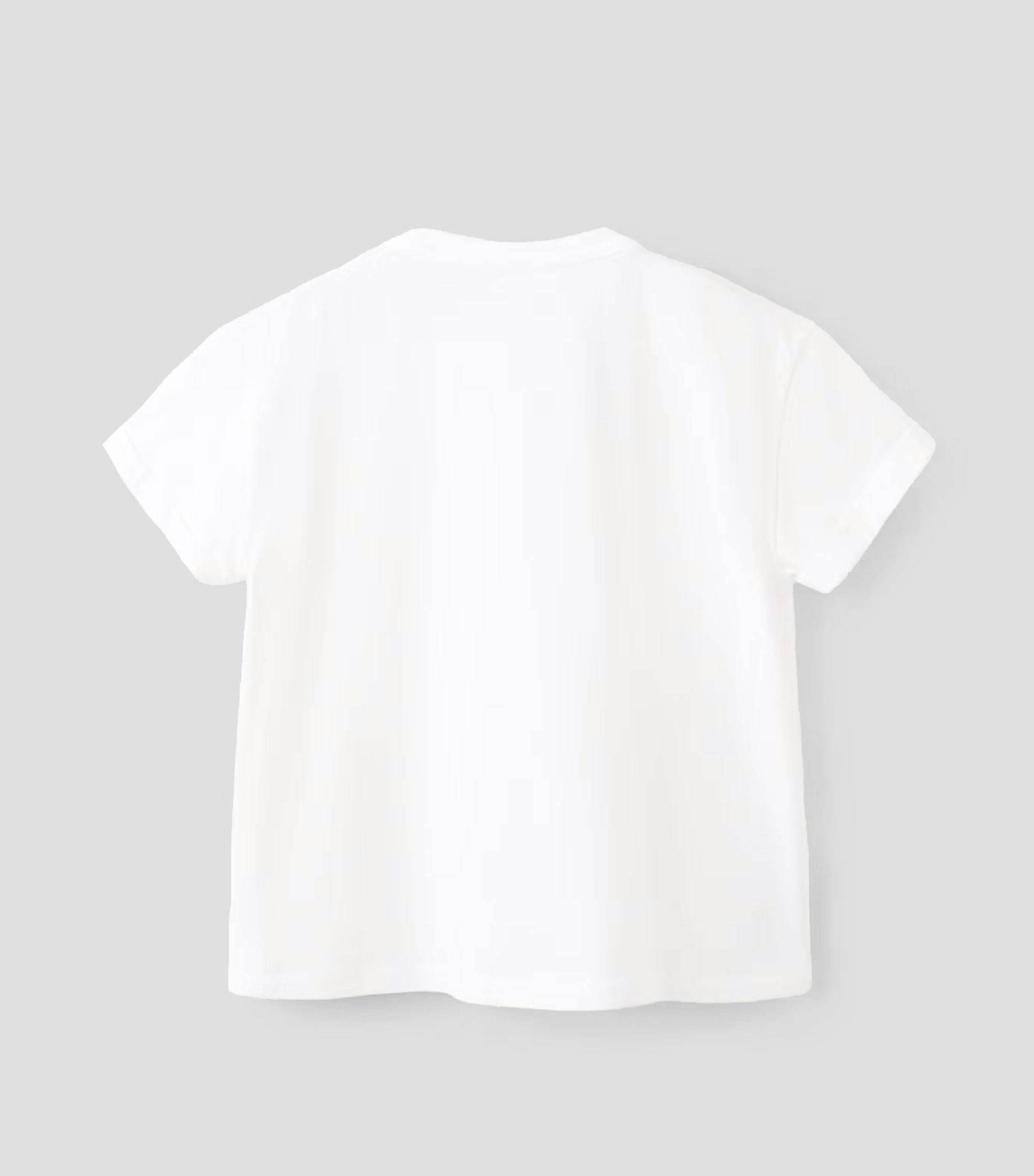 Playera cuello redondo manga corta con microdiseños Niña